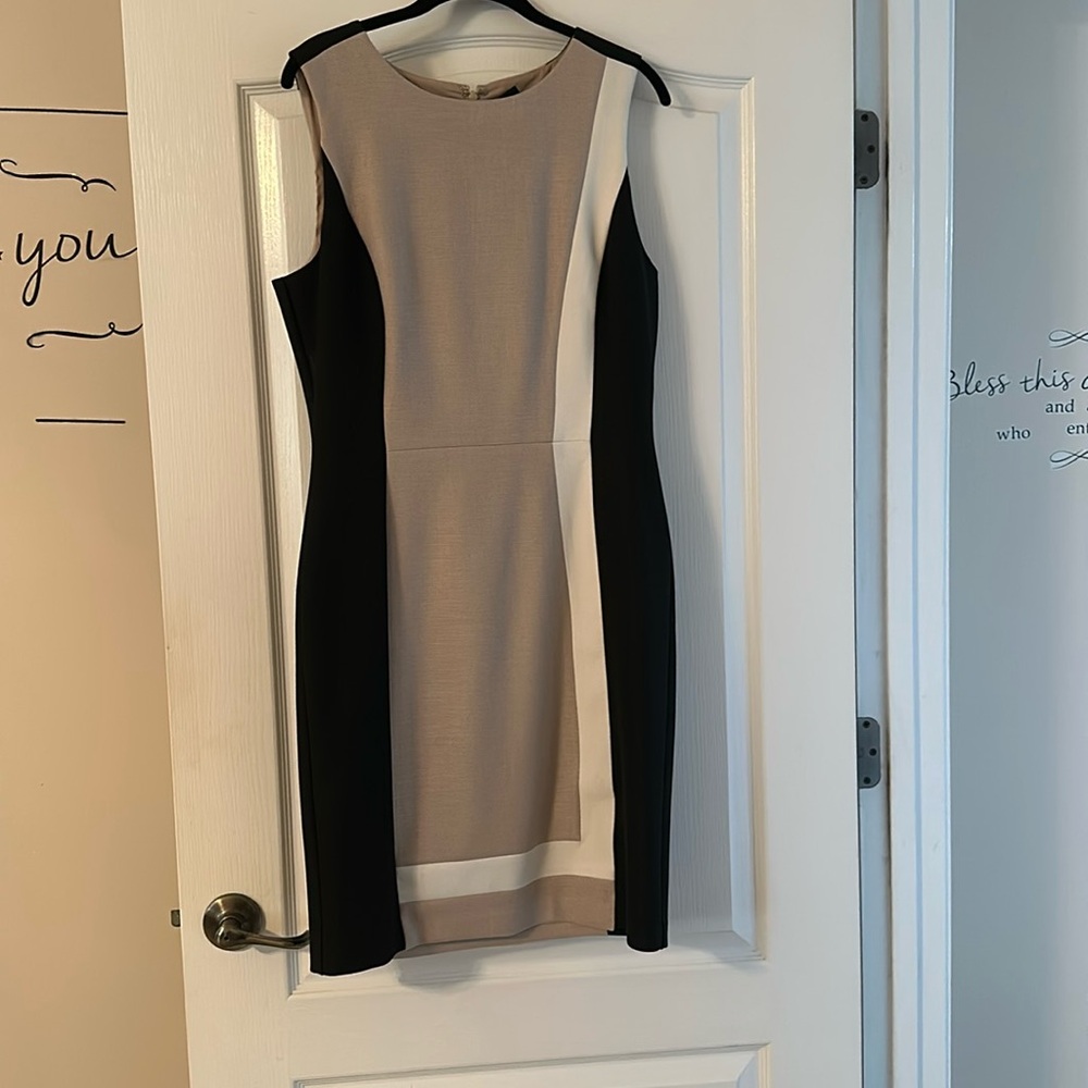 White Black House Market Colorblock Dress